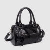 Fashionable Studded Large-capacity Pillow Racing Bowling Biker-inspired Tote And Shoulder Bag