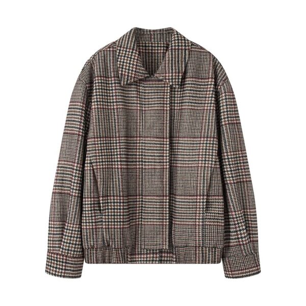 03534f17-87f9-4493-bde2-ea49cf53db8f.jpg Retro Houndstooth Pilot Quilted Jacket Coats