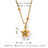 Stainless Steel Inlaid Rhinestone Series Pendant Necklace Earring Set