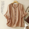 Women's Loose Slimming Versatile Embroidered Top
