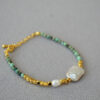 Irregular Geometric Rectangular Baroque Necklace And Bracelet For Women