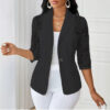 0cd0a6ab-d152-42ce-9610-b8e4874ca47b.jpg Lightweight Halflacepatched Singlebreasted Blazer Top