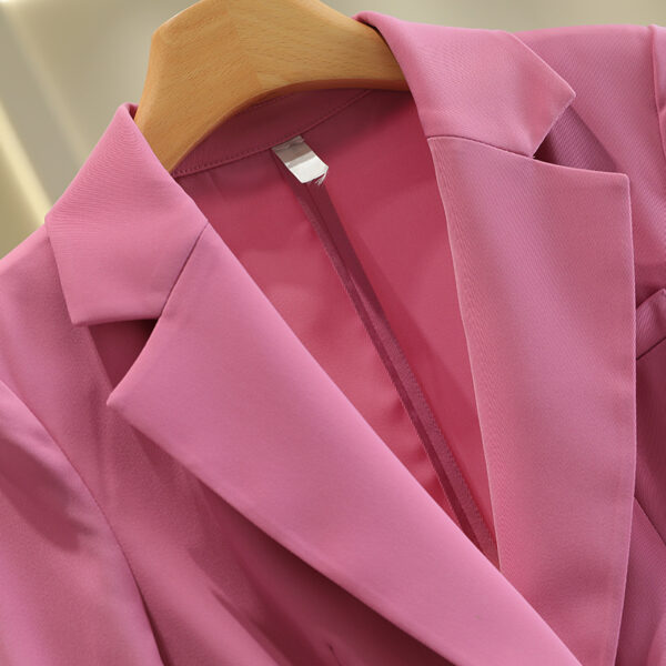1018943f-9655-454d-871a-15f6e68116e9.jpg Solid-color Three-quarter-sleeve Casual Blazer For Women