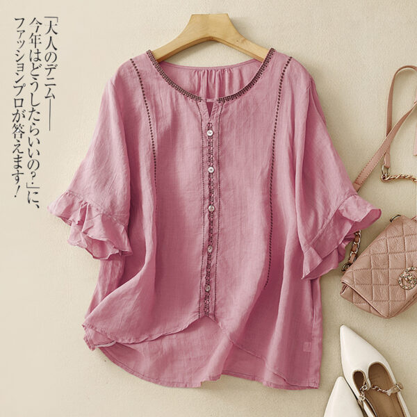 Women's Loose Slimming Versatile Embroidered Top