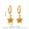 Stainless Steel Inlaid Rhinestone Series Pendant Necklace Earring Set