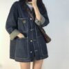 39516ef6-74da-4e7a-a4a0-5bc8f87314c8.jpg Loose-fit Retro Denim Jacket With Large Pockets For Women