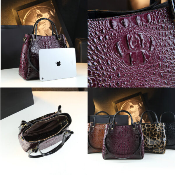 3b911552-577f-4be2-9edf-77139c819251.jpg Stylish Textured And Colorful Crocodile-Print Womens Shoulder Bag