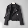 Versatile Short, Cool Biker-style Jacket For Women