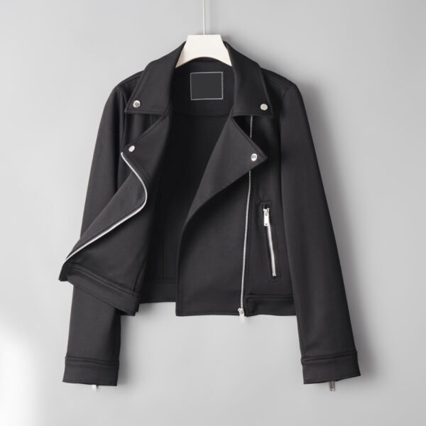 Versatile Short, Cool Biker-style Jacket For Women