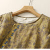 Slimming High-end Intricately Crafted Cotton-linen T-shirt