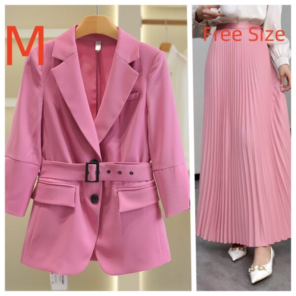4cecbeb2-6419-44f7-8c00-aa1ddf651938.jpg Solid-color Three-quarter-sleeve Casual Blazer For Women