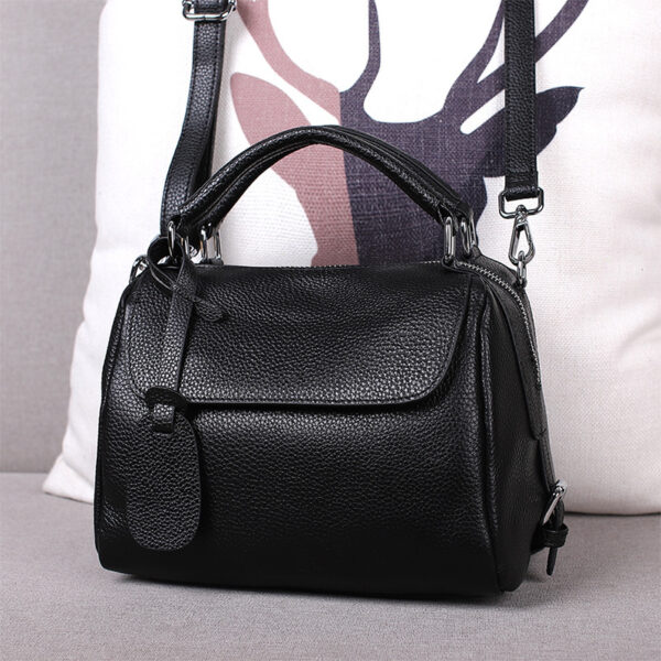 Sac bandoulière vintage en cuir de vachette pleine fleur souple