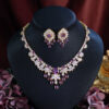 Two-piece Full-diamond Elegant Necklace And Earring Set