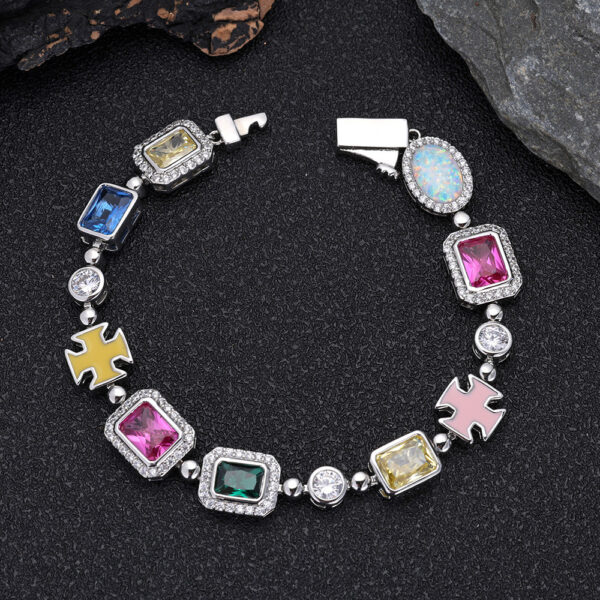 New Hip Hop Color Gemstone Women's Necklace