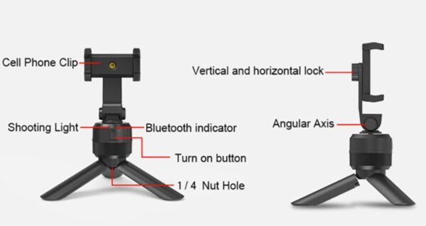 Support de téléphone portable rotatif à 360 degrés