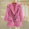 545c096c-7a90-4a70-ba65-761ece820f22.jpg Solid-color Three-quarter-sleeve Casual Blazer For Women
