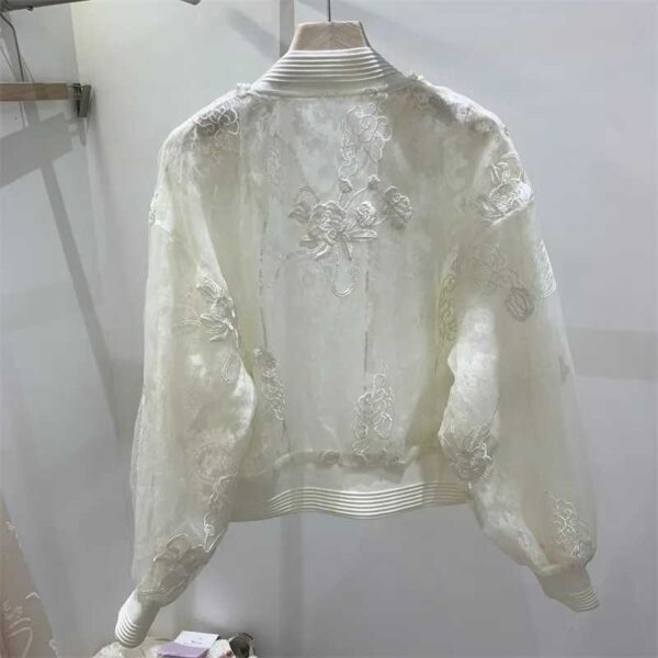 Veste d'été chic brodée de perles, protection solaire