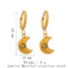 Stainless Steel Inlaid Rhinestone Series Pendant Necklace Earring Set