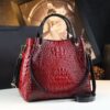 60115593-efaa-4b08-b64f-a31b7b84df89.jpg Stylish Textured And Colorful Crocodile-Print Womens Shoulder Bag