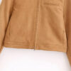 Veste américaine Femme vintage à col montant en velours suédé et manches longues