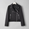 Versatile Short, Cool Biker-style Jacket For Women