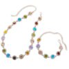 Fashionable Colorful Zircon Bracelet And Necklace Set
