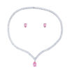 Ear-stud Necklace Set A Slimming Two-piece Featuring Zircon Inlays