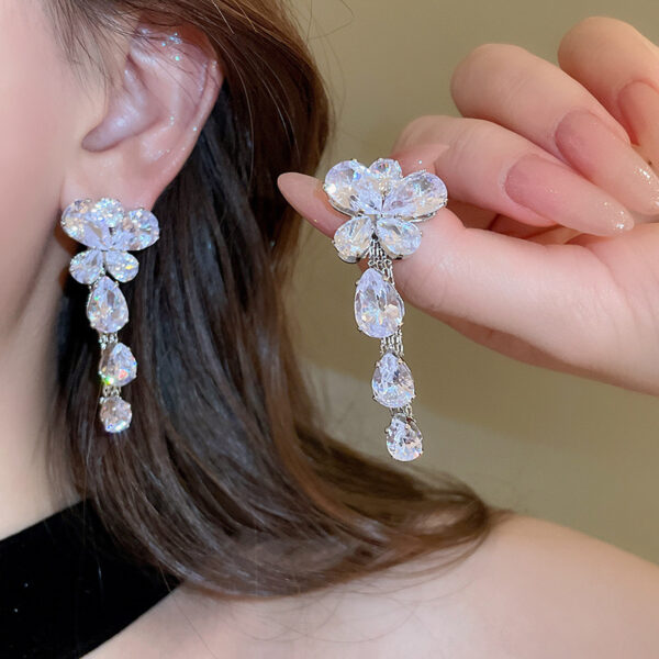 757ac6b4-f2a4-45f5-a1ce-da246e056a9d.jpg Silver Needle Zircon Butterfly Tassel Earrings And Necklace Set