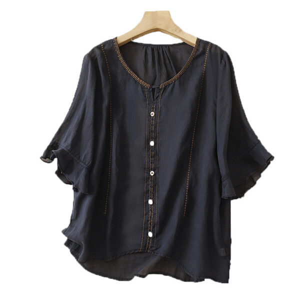 Women's Loose Slimming Versatile Embroidered Top