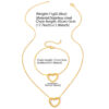 Stainless Steel Hollow Heart Necklace And Bracelet Set