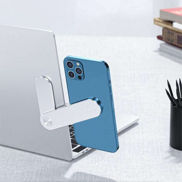 81ca880a-962c-470b-a6de-58bef24e2afc.jpg Support pour ordinateur portable et téléphone, fixation latérale réglable pour ordinateur portable, support magnétique pour écran d'ordinateur portable, support pliable en aluminium pour tablette et double écran.