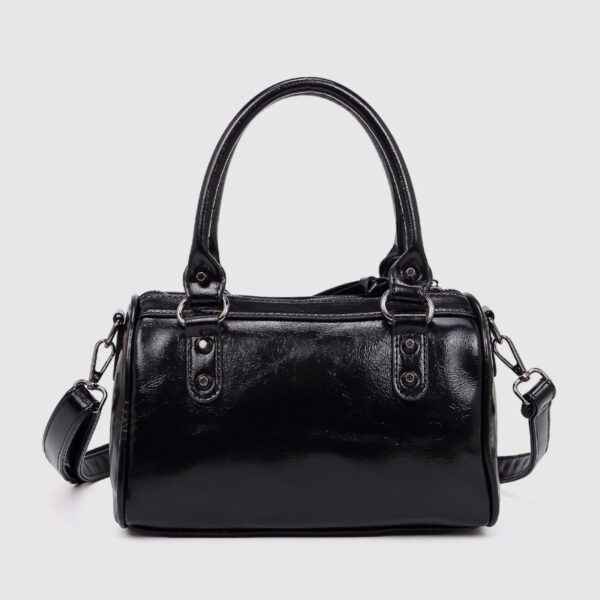 Fashionable Studded Large-capacity Pillow Racing Bowling Biker-inspired Tote And Shoulder Bag