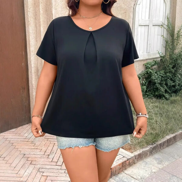 96ab50c9-0b74-488b-bc0f-c07d14a7f7d5.jpg Patchwork Fashionable Lace-trimmed T-shirt Womens Clothing