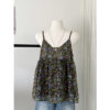 Korean-style Retro Floral Slip Vest Womens Resort Style