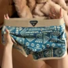 Boxer homme style ethnique rétro, slip confortable à imprimé vintage, sous-vêtement élastique, short taille mi-haute.