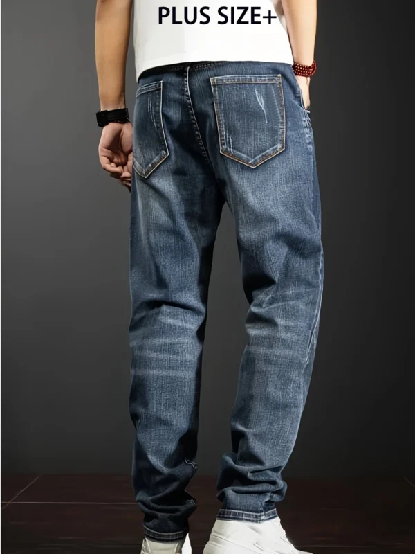 Pantalons en jean grande taille pour homme, tailles 2XL à 6XL, coupe droite, stretch, style décontracté, idéal pour le travail et le printemps-été.