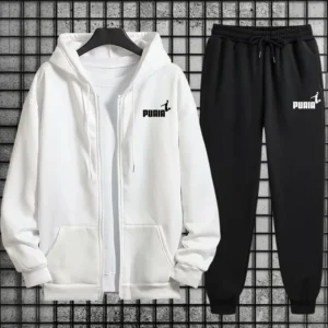 Nouveauté dans la collection survêtement femme tendance : sweat-shirt à capuche imprimé, pantalon, ensemble 2 pièces, manteau zippé décontracté, tenue du quotidien, automne-hiver