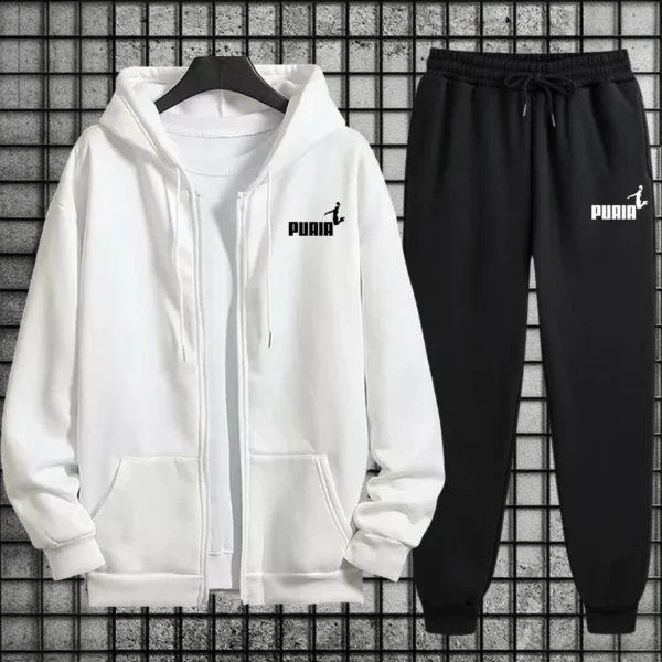 Nouveauté dans la collection survêtement femme tendance : sweat-shirt à capuche imprimé, pantalon, ensemble 2 pièces, manteau zippé décontracté, tenue du quotidien, automne-hiver