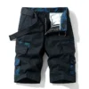S07e0dc31751044b0ba0d1463619837afV.webp Short cargo camouflage été homme, short de plage multipoches en coton, short de jogging décontracté printemps, homme