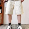 Short en jean rétro de luxe léger style Y2K, coupe ample, style hip-hop, pour homme et femme.