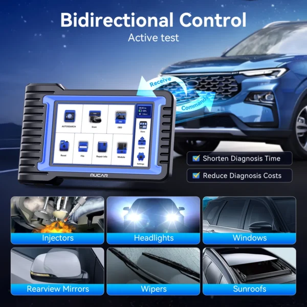 S0e6554cc20bd41689a8582cfca7e6556t.webp MUCAR VO7/VO7S Outil de diagnostic automobile OBD2 : système complet, réinitialisation 28 fois, codage ECU bidirectionnel, CANFD, mises à jour gratuites à vie