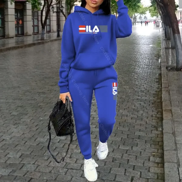 Vêtements femme automne-hiver : sweats à capuche, pantalons, ensembles streetwear de haute qualité et de luxe pour femmes.