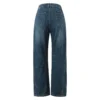 Jean boyfriend taille mi-haute pour femme, coupe ample, jambes larges, taille mi-haute, avec poches, délavage neuf