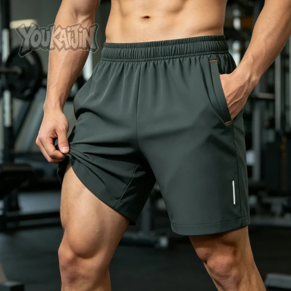S1adcbc83fff74ef8bb736770e88196ec4.webp Short d'été pour homme, taille UE, vêtement de sport tendance pour la course à pied, short décontracté pour la salle de sport, le fitness et le jogging, blanc