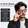 Lunettes intelligentes Lenovo 8K avec IA, Bluetooth, appels et musique, contrôle de la caméra, traduction IA et protection contre la lumière bleue homme.