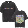 T-shirts délavés à l'effigie de l'album « Toxicity » de System of a Down, style rock, oversize, vintage, alternatif, metal.