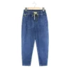 Jeans streetwear femme printemps-automne 2025 - Nouveau pantalon Harun taille haute élastique avec poches - Jean décontracté.