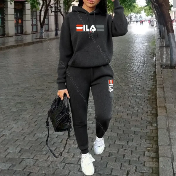 Vêtements femme automne-hiver : sweats à capuche, pantalons, ensembles streetwear de haute qualité et de luxe pour femmes.