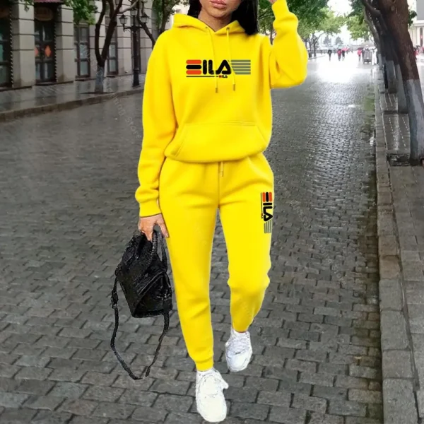 Vêtements femme automne-hiver : sweats à capuche, pantalons, ensembles streetwear de haute qualité et de luxe pour femmes.