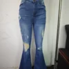 S2daeedea004b4360b676e1bf1d0628537.webp Jeans évasés bleus déchirés pour femmes, printemps-automne, pantalons en denim stretch noir, pantalons décontractés et élégants.